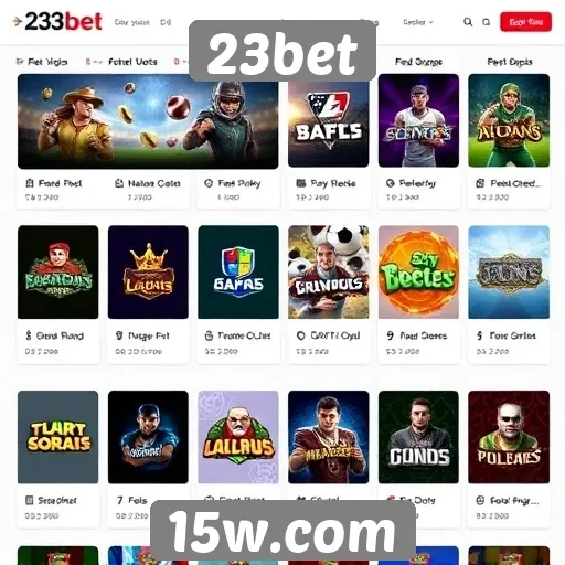 Variedade de jogos oferecidos no 23bet